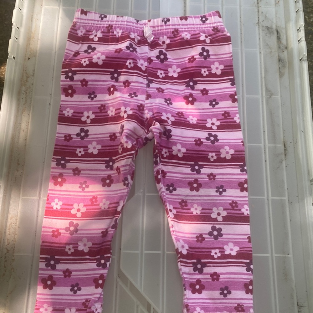 Pink flowery baby leggings (18 months - 2 yrs)